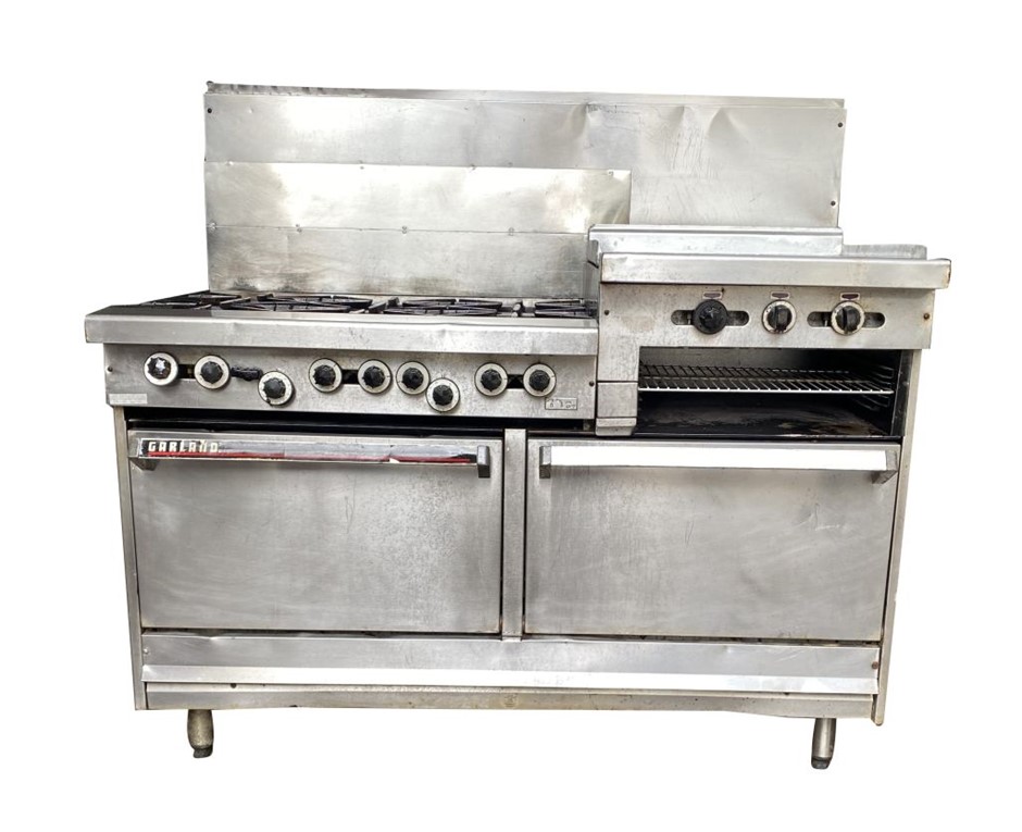 GARLAND GAS 6 BURNER STOVE WITH OVEN Auction (00165051547) Grays