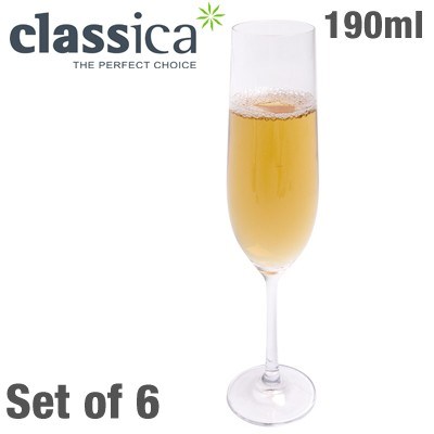 6x Classica Krystal Sienna 190ml Champag
