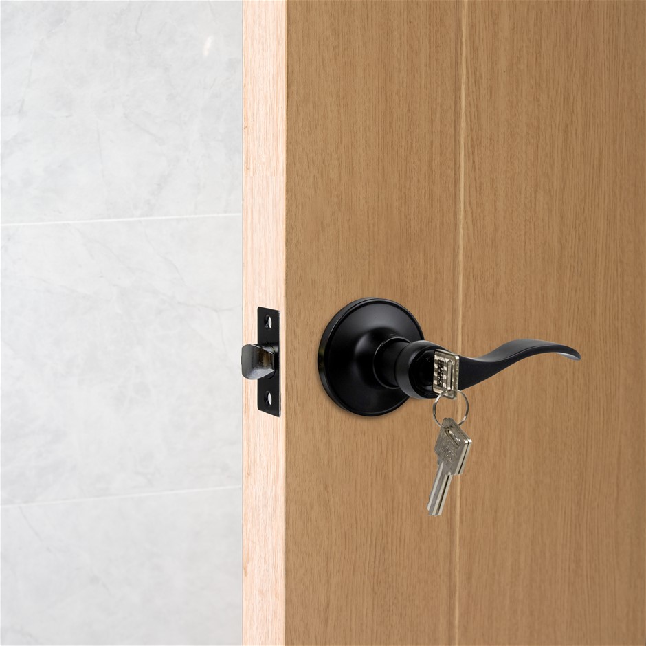 Door Handle Set Lever Key Lock Function 