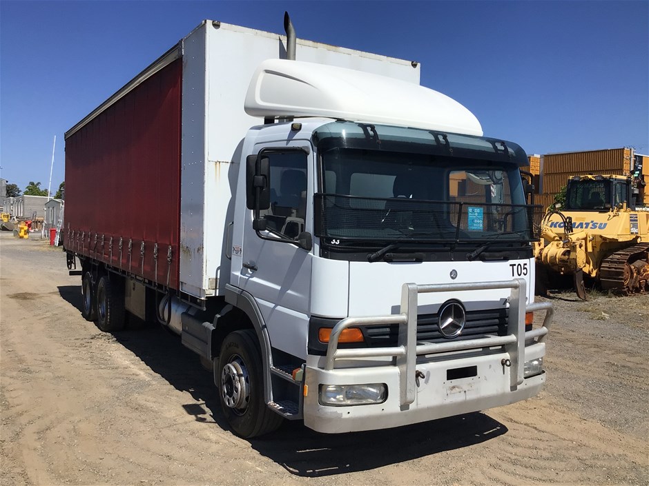 <p>2004 Mercedes  Atego 6 x 2 Curtainsider Rigid Truck</p>