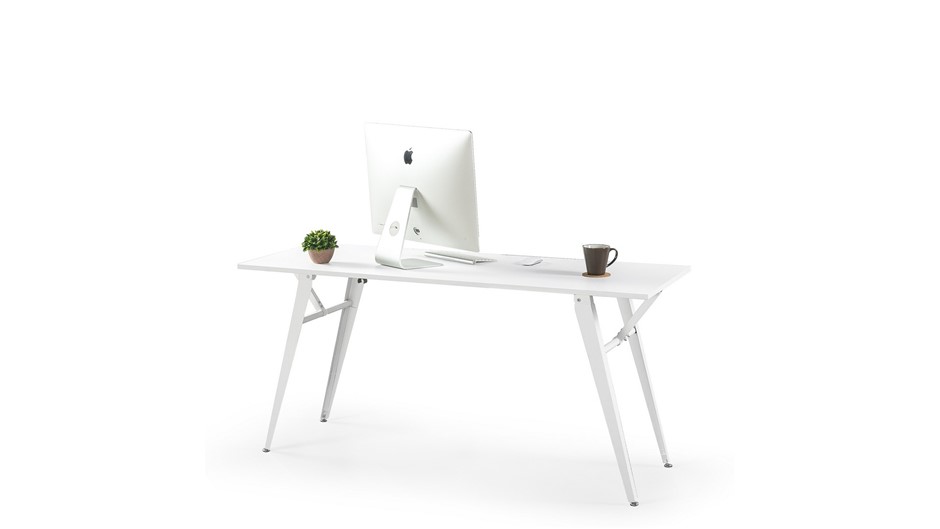 Zinus Lindy Folding Office Desk 140 cm Auction (00422187550) Grays