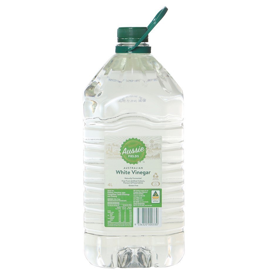 5 x AUSSIE FIELDS Australian White Vinegar, 4L.