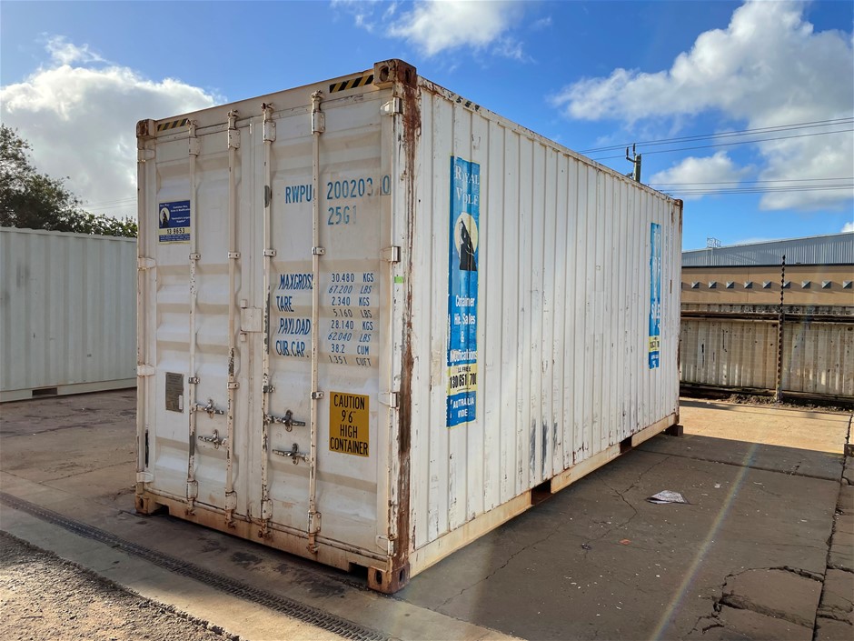 20' High Cube Shipping Container Auction (00059040899) Grays Australia