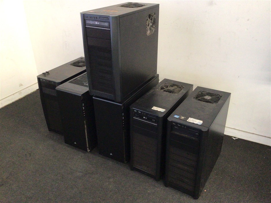 6 x Assorted Computer Desktop Towers Auction (00637045126) Grays