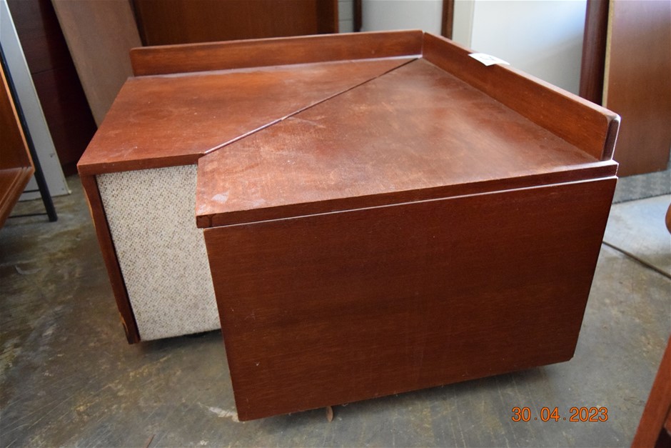 Lot of 2 Corner Style Solid Timber Blanket Storage Auction