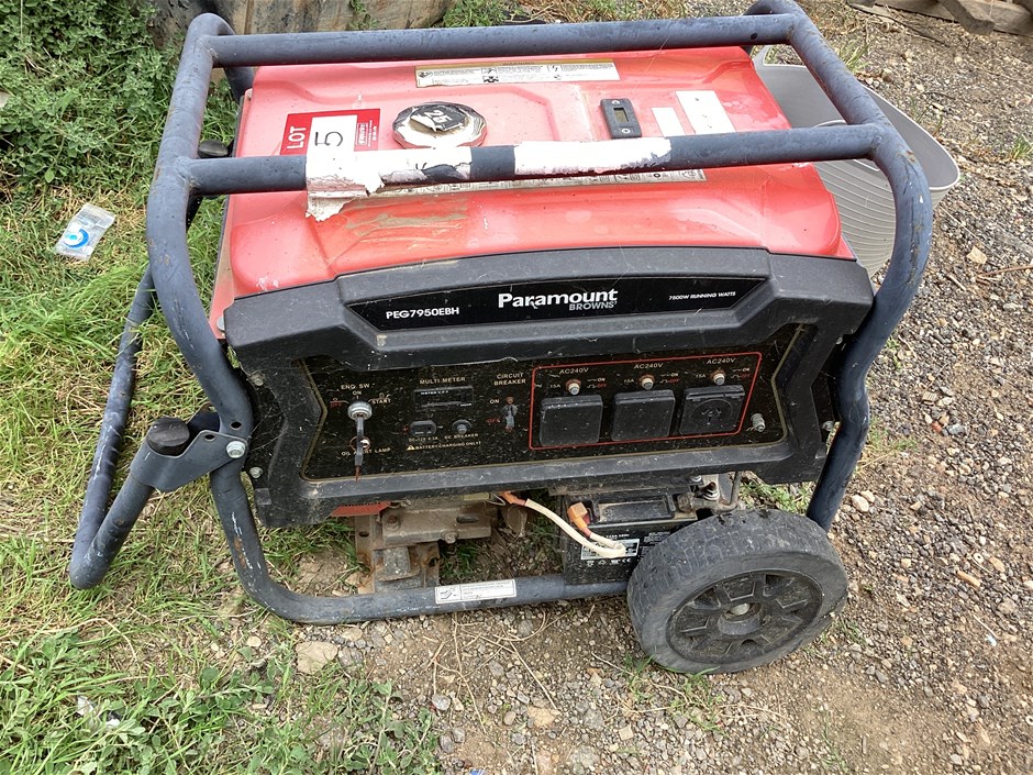 Paramount Browns PEG7950EBH Generator Auction (0005-8017228) | Grays ...