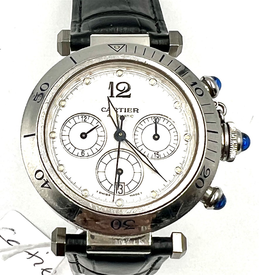 Cartier Pasha Seatimer Chronograph Watch Auction 0071 2552406