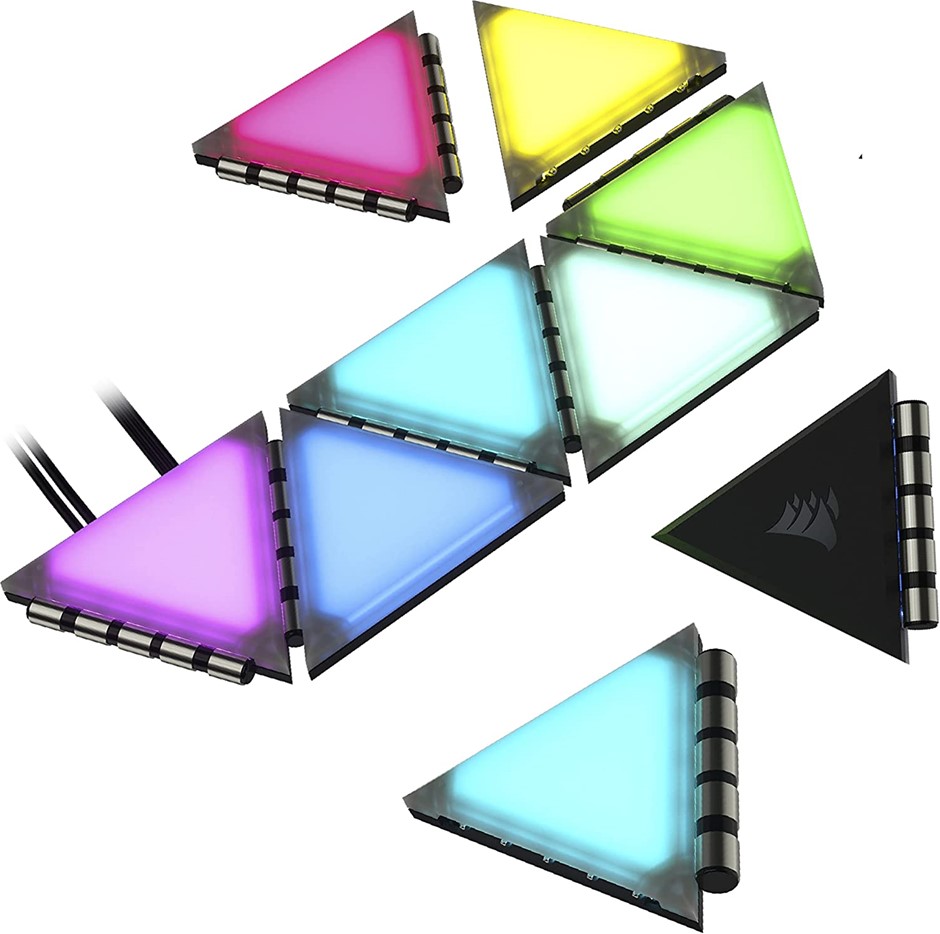 CORSAIR iCUE CL-9011114-WW Case Accent Lighting Panels - Mini Triangle - 9X