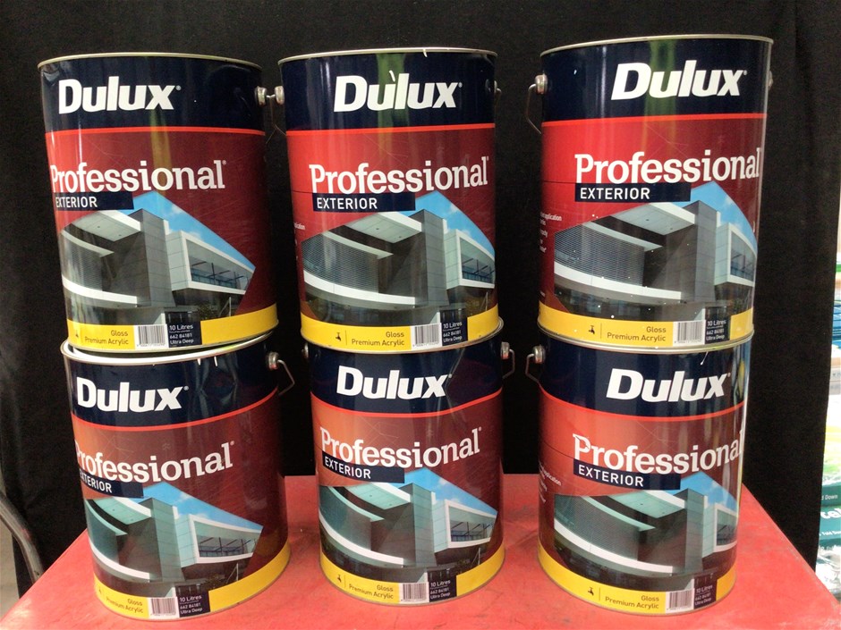 6 x 10 Litre Tins of Dulux Professional Paint Auction (00323025610