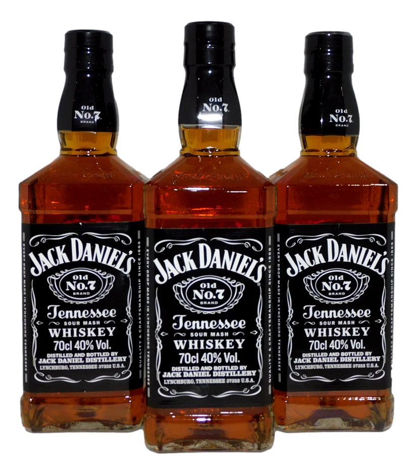 Jack Daniels Tennessee Sour Mash Whiskey (3x 700mL) Auction (0022