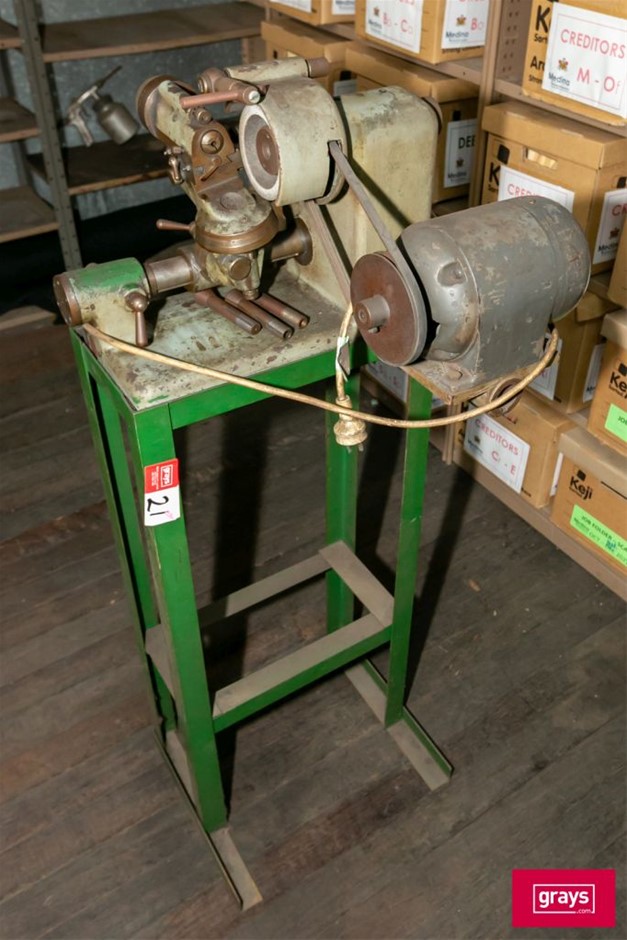 Tool Sharpener Machine on Steel Stand Auction (0021-5052828) | Grays ...