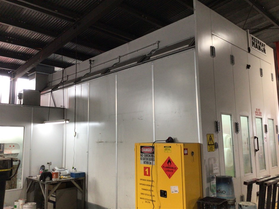 Custom Heated Spray Booth with Paint Mixing Room Auction (00013025651