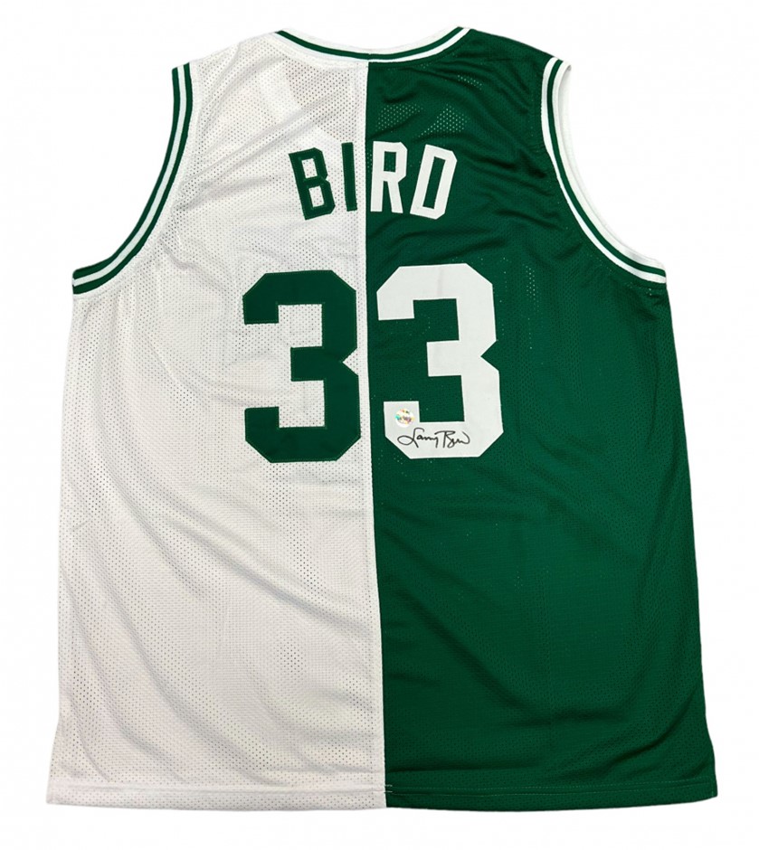 Larry Bird Boston Celtics Hand Signed Split Jersey - unframed Auction ...