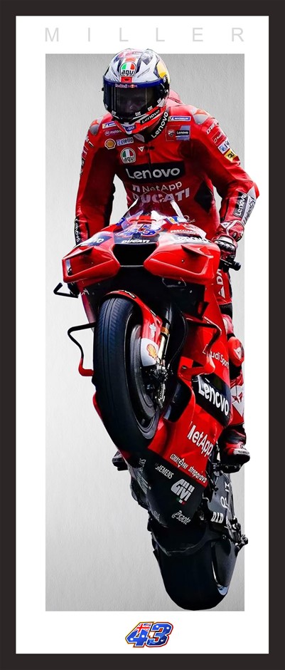 Jack Miller Wheelie MotoGP Wings Framed Auction (0033-2187878) | Grays ...