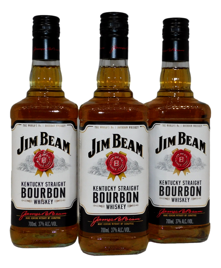 Jim Beam Kentucky Straight Bourbon Whisky (3 x 750mL) USA Auction (0007