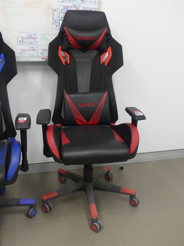 Qty 2 x Typhoon Gaming Chairs Auction 0285 5052862 Grays Australia