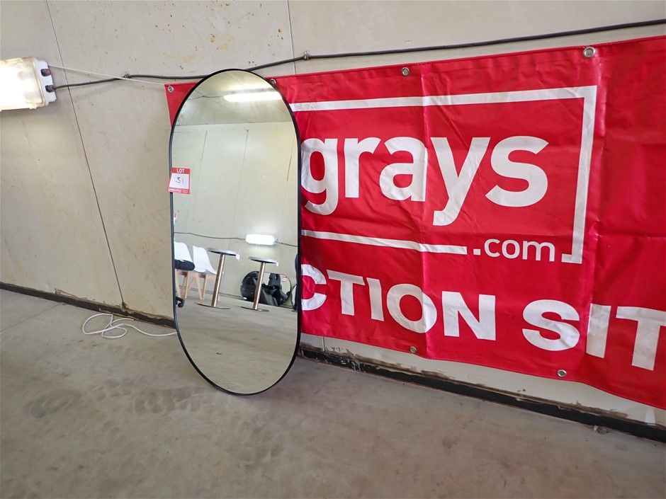Oval Black Trim Mirror Auction (00317045674) Grays Australia