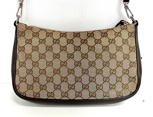 GUCCI MONOGRAM CANVAS MINI POCHETTE BAG for sale at auction on 22nd July