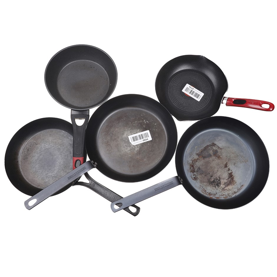 5 x Assorted Cooking Pans Including TEFAL, PYREX, MERTEN and STORCK