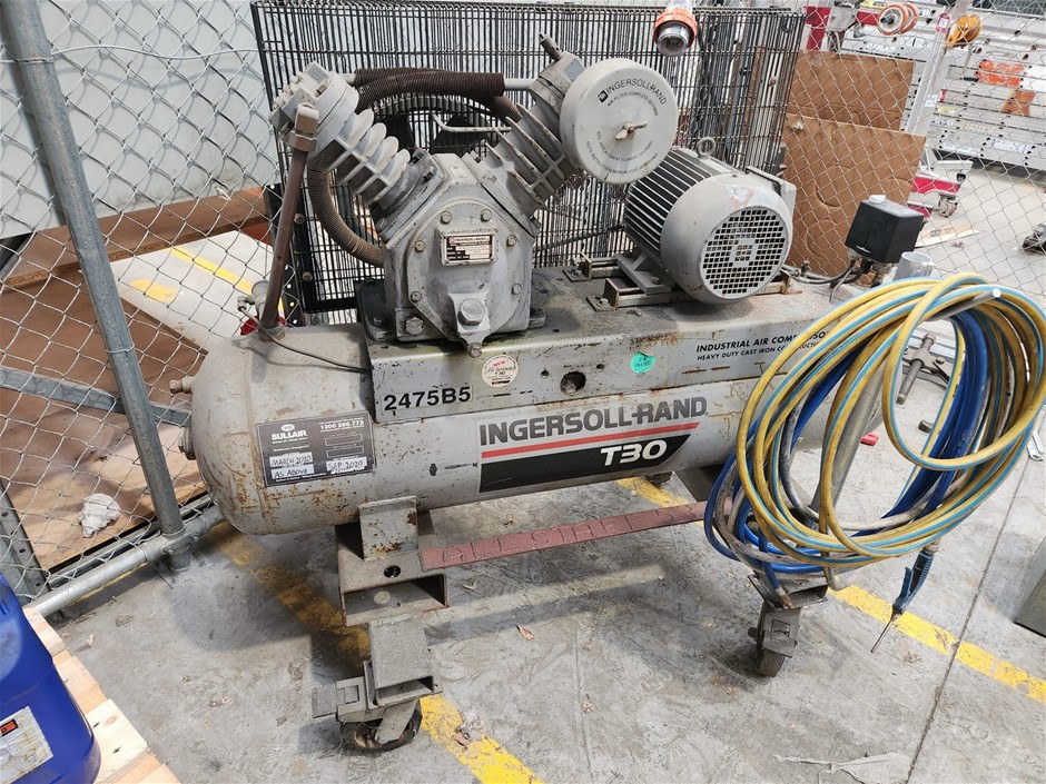 Ingesol Rand T30 2475 Industrial Air Compressor Auction (0137-3025822 ...