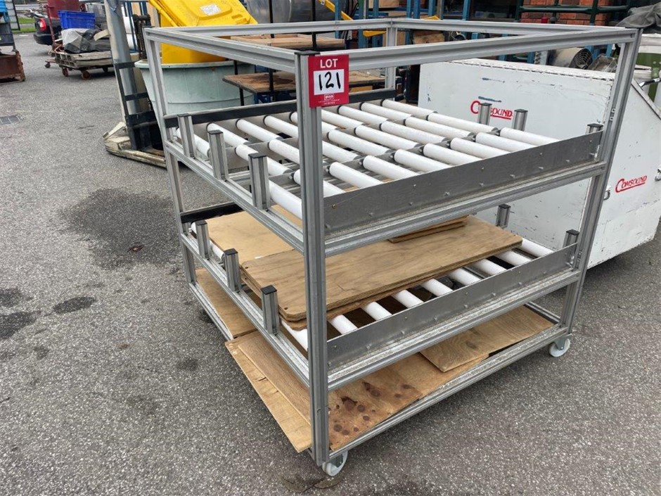 Aluminium Storage Rack on Castors 1240x1265x1300 ( 5 of ) BIDDING PER ...