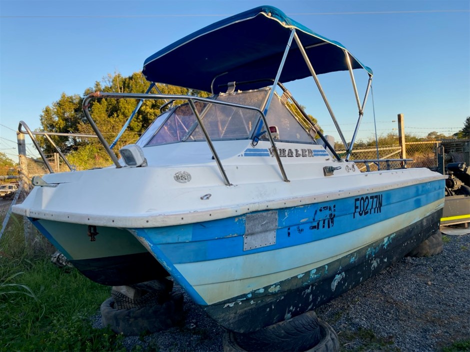 No Reserve Markham Whaler 4.9m Twin Hull Fibre Glass