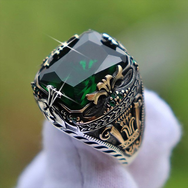 Green statement clearance ring