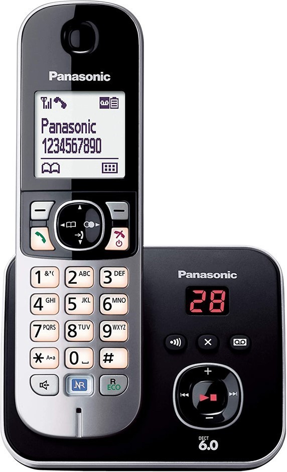 PANASONIC DECT Digital Cordless Phone with Answering System, Single Handset