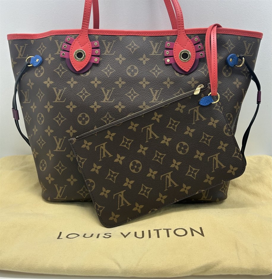 Louis Vuitton Neverfull NM Tote Limited Edition Totem Monogram Canvas MM