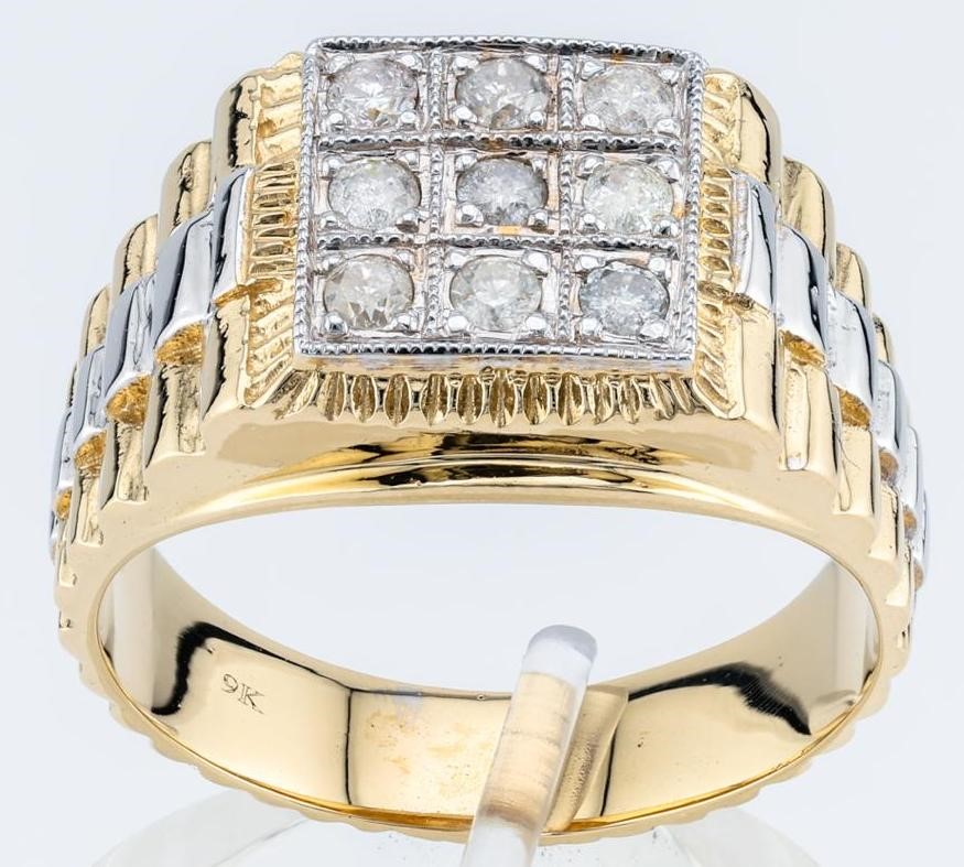 9 diamond deals mens ring