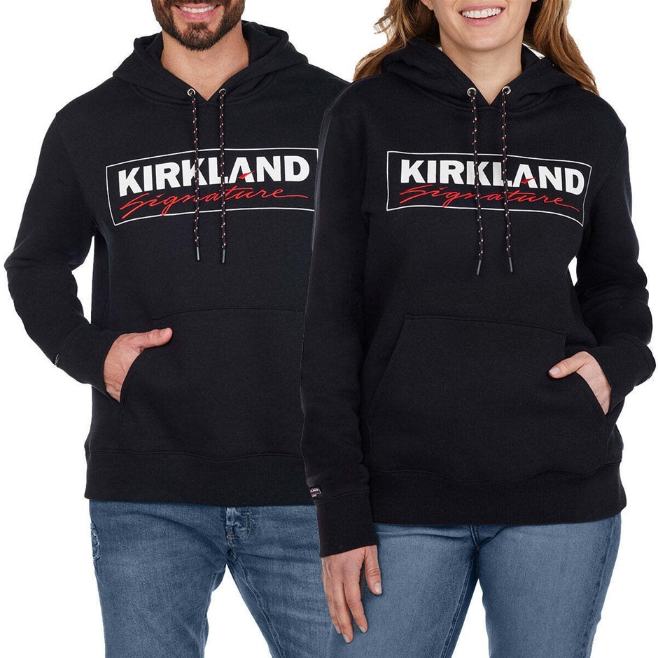 SIGNATURE Unisex Logo Hoodie, Size M (M) / L (W), Cotton/Polyester, Black.