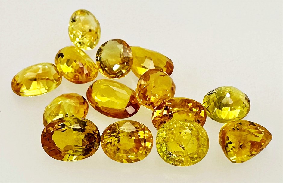 Fourteen Loose Sapphire, 15.41ct in Total Auction (00012554844