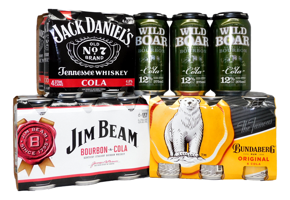 Pack of Approx 35 Cans of Assorted Pre Mixed Drinks (35x 375mL) Auction (003610724898) Grays