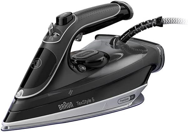 BRAUN TexStyle 5 Steam Iron, Freeglide 3D Technology, Black, SI 5184 BK.
