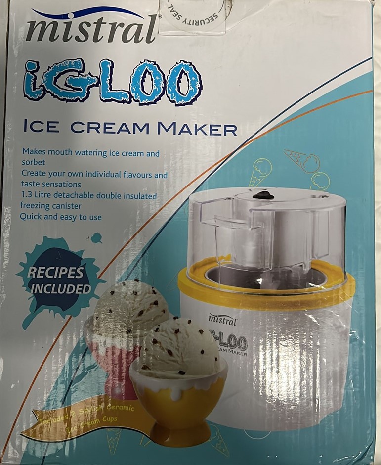 Mistral Igloo Ice Cream Maker Auction (0005-2555520) | Grays Australia