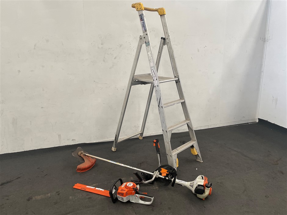 STIHL HS45 Hedge Trimmer, STIHL F555C Grass Trimmer & Ladder Auction ...