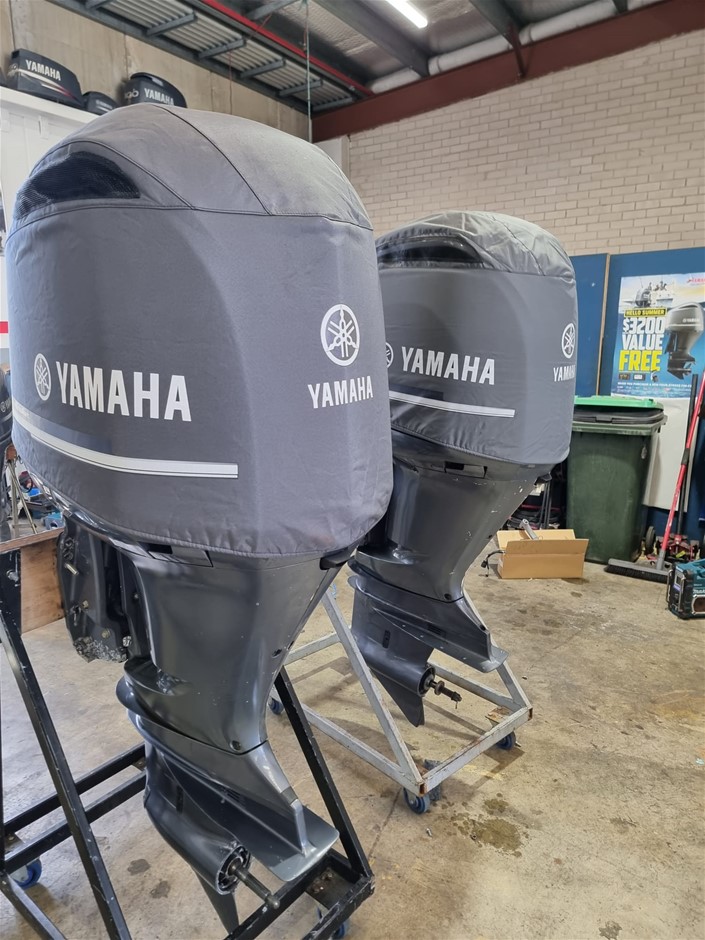 TWIN 300HP YAMAHA FOUR STROKE OUTBOARD ENGINES NO RESERVE Auction (000110081691) Grays Australia