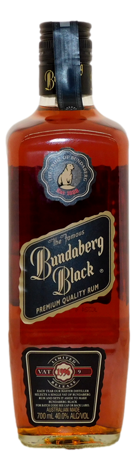 The Famous Bundaberg Black Premium Vat 9 1996 Rum (1x 700mL) QLD