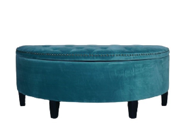 6577 Palacial Blue Studded Storage Bench Auction (0031-5054522) | Grays ...