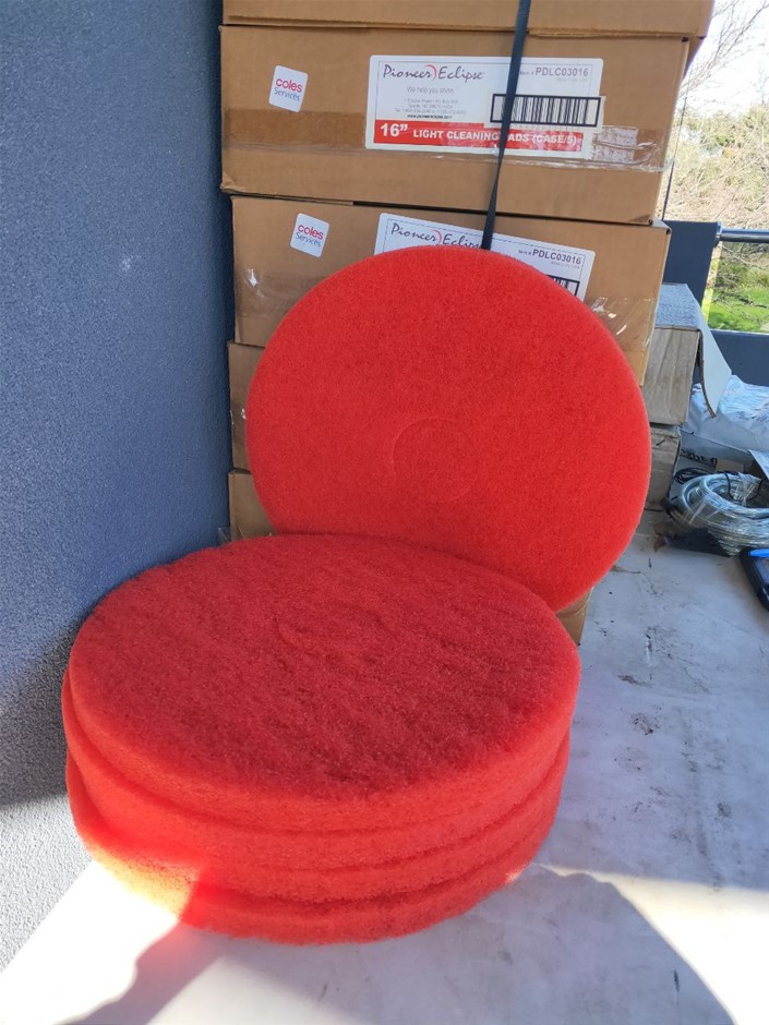5 x Floor Scrubber Pads 14" Red Auction (01283027694) Grays Australia