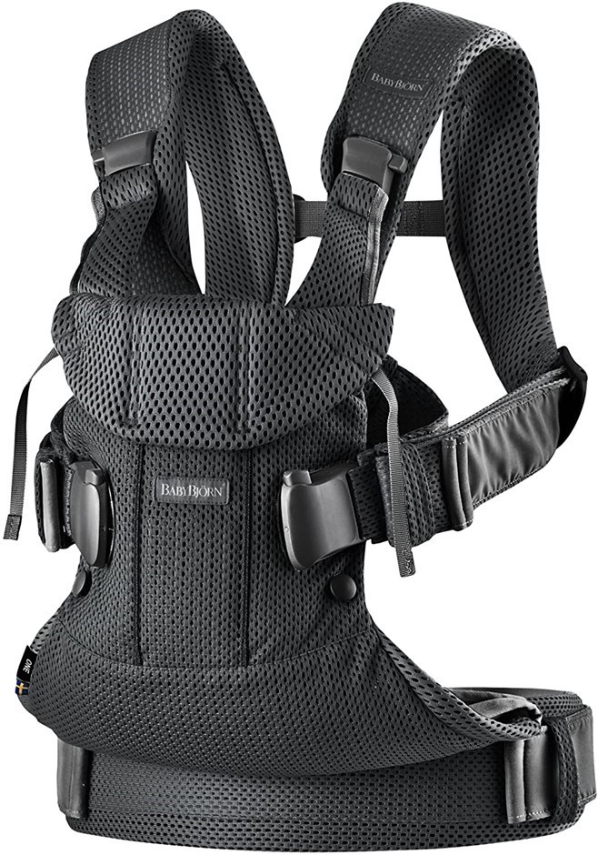 BABYBJORN New Baby Carrier One Air 2019 Edition, Mesh, Black, 0 to 36 Month