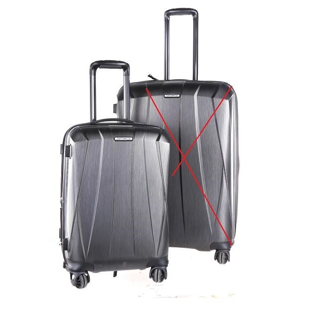 SAMSONITE BANTOM X LT Hardside Spinner Luggage Carry On Case, 56cm, Steel G