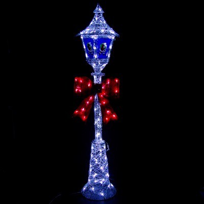 1.5m Lamp Post Xmas Decoration - Silver