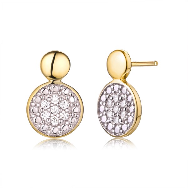 9ct Yellow Gold 0.15ct Diamond Fashion Earrings