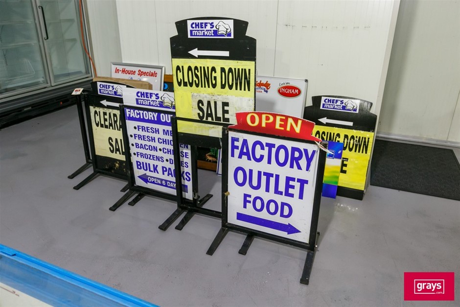9x Assorted Shop Signage Auction (0119-5054998) | Grays Australia