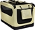 AMAZON BASICS Premium Folding Portable Soft Pet Crate, Khaki, 36L x 23.4W x