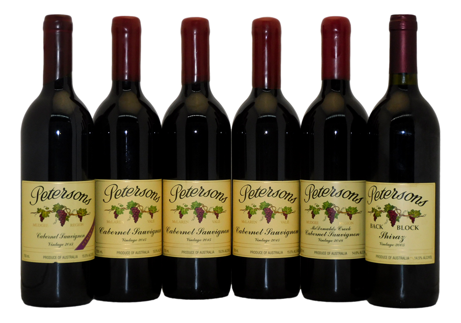 Petersons Mixed Wine Pack Mixed Vintage (6x 750mL) Multi Region Auction (005610726105) Grays