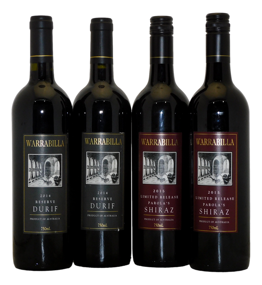 Warrabilla Mixed Wine Pack Mixed Vintage (4x 750mL) Rutherglen Auction (002810727005) Grays