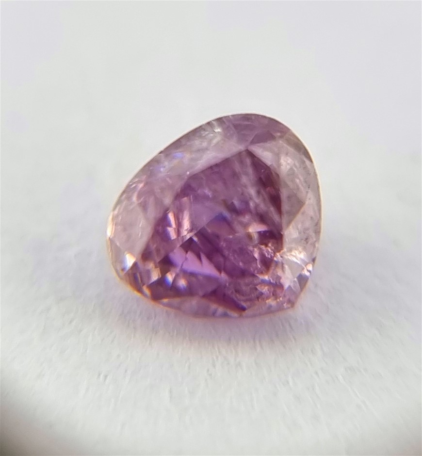 No Reserve Natural Fancy Intense Pinkish Purple Diamond