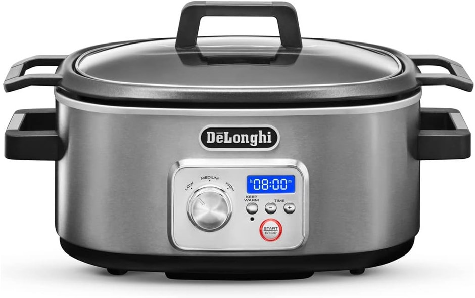 DELONGHI Livenza Slow Cooker with Stovetop Safe Cooking Pot, Multi ...